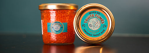 Les œufs de truite fumés par Caviar Prunier, achat en ligne sur Prunier.com