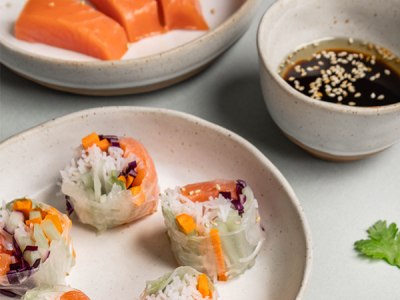 Recette de rouleau de printemps au saumon Balik